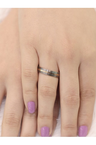 14 Ayar Altın Siyah Alyans Yüzük