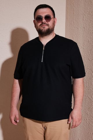Buratti Büyük Beden Pamuklu Regular Fit Erkek T Shirt 5902653B Siyah
