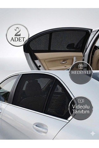 Markaflex 2 Adet Araç Güneşlik Araba Perdesi Yan Cam Perde Güneş Önleyici Oto İçi Güneşliği İçin Sinekliği Genel