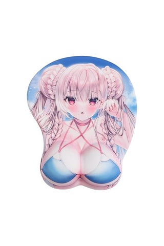 Sevimli Seksi Kız Silikon 3d Mouse Pad Anime Bilek Dinlenme Desteği Opie Ergonomik Kaymaz Yaratıcı Anime Mouse Pad Pembe & Mavi