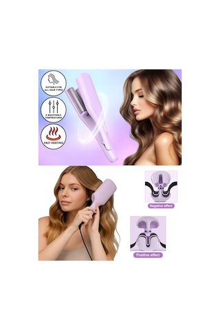 Curlylife Tb 2053 Led Göstergeli Seramik Su Dalgası Wag Saç Maşası Mor - 828915191