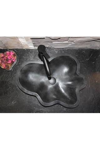Bazalt Siyah Şekilsiz Dizayn Lavabo