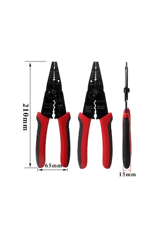 Youmex 50 Çelik 8" Çift Renkli Otomatik Kablolu Parçacık Açıcı Ve Terminal Presleyen Elektrikçi Ev Gereci Multifonksiyonel Takım Çok Renkli