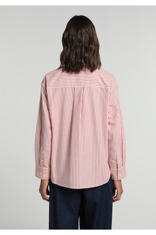 Colin's Colins Boyfriend Fit Shirt Neck Çizgili Kadın Kirmizi Uzun Kol Gömlek Cl1081918 Q1.v1 Red Kırmızı