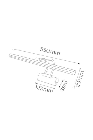Flüt Duvar Apliği 35cm 6w Led 3200k Gün Işığı Banyo Ayna Resim Tablo Çerçeve Üstü Dekoratif Aydınlatma Lamba Çok Renkli
