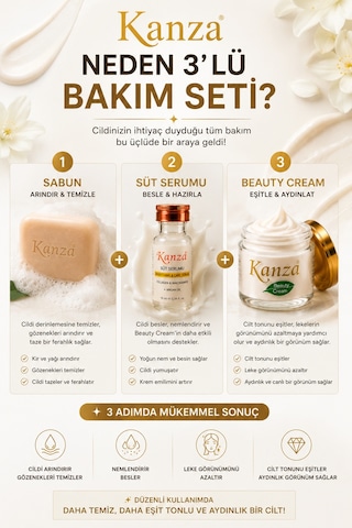 Cilt Beyazlatıcı, Cilt Tonu Eşitleyici 3'lü Bakım Seti - 616818631