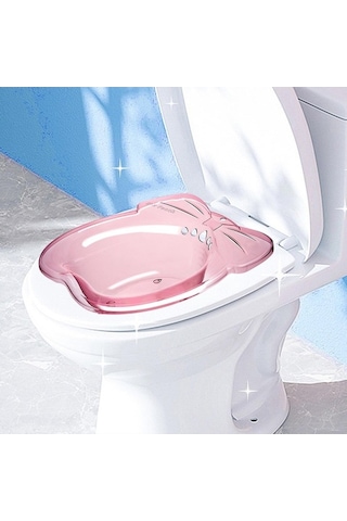 Trendooze Homyl Kadın Yaşlı Klozet Kapağı, Pratik Pembe Desen Pembe