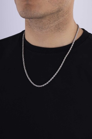 Gümüş Pazarım Klasik Burgu Model Erkek Çelik Zincir Çok renkli