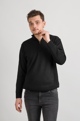 Regular Fit Yarım Balıkçı Fermuarlı Akrilik Viskon Karışımlı Erkek Triko Kazak 001