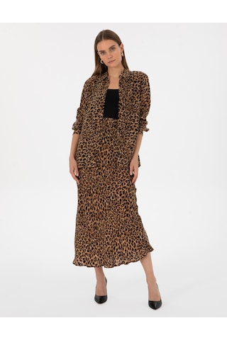 Pierre Cardin Kadın Camel Etek Dokuma 50313694-vr015 CAMEL