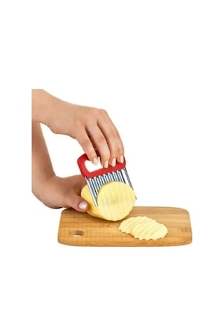Mybru Paslanmaz Çelik Chips Chopper Patates Sebze Ve Meyve Dilimleyici Şekillendirici Karışık Renk Metal