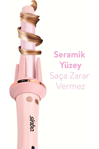 Sinbo Profesyonel Otomatik Saç Maşası Kalın Su Dalgası 25mm Extra Uzun Başlıklı Shd-1709