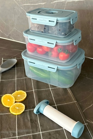 Seoul Taze Ürün Saklama Kabı 3'lü Set Çok Renkli