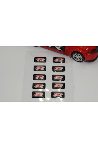 Volkswagen R Line Logo 3D Cam Açma Torpido Konsol Ayna Çıkartma S