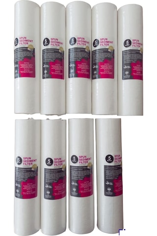 5 Mikron Sediment Spun Filtre 9 Adet