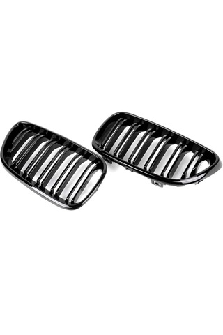 Bmw F22 M2 Ön Panjur Böbrek Çift Çizgi Parlak Siyah 14-21