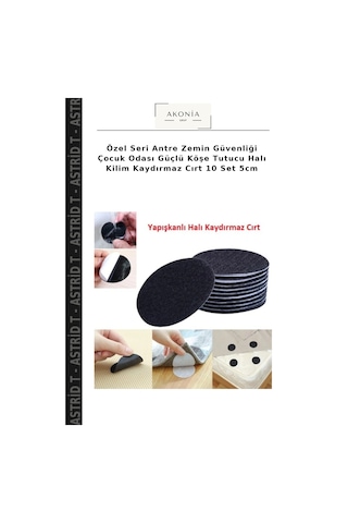 Özel Seri Antre Zemin Güvenliği Çocuk Odası Güçlü Köşe Tutucu Halı Kilim Kaydırmaz Cırt 10 Set 5cm