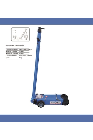Gemasa 50/25/15 Ton Havalı Kriko