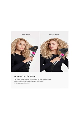 Xindoker Hs01/hs05/hs08 Uyumlu Dalga Saç Diffüzyoru - Çift Akış Modu İle Hacim Artırır, Saç Yapısı Ve Kıvrım Netliği Geliştirir Siyah