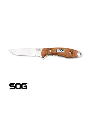 Sog Ht022l Huntspoint Ahşap Saplı Avcı Kamp Bıçağı Kahverengi