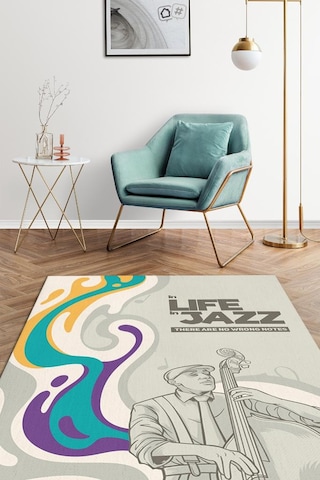 Homshtag Hayatta Ve Cazda Yanlış Nota Yok Çok Renkli Müzik Halısı Çok Renkli