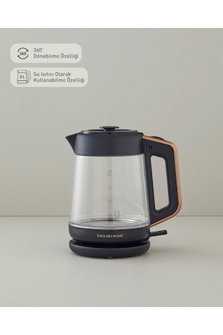 English Home CMK 6001 Cam Çay Makinesi ve Kettle
