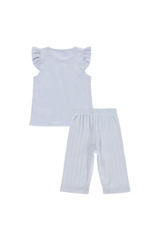 Civil Girls Kaprili 2-5 Yaş Pijama Takımı - Mavi Açık Mavi