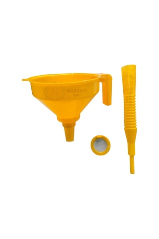 Sgs Çelik Süzgeçli Spiralli Yağ Hunisi - Ağız 160 Mm. - Uzunluk 420 Mm. - 1.2 Lt.