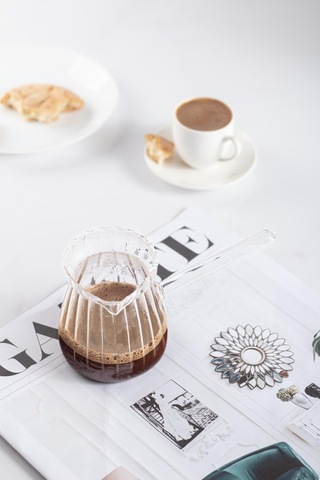 Isıya Dayanıklı Ocakta Kullanmaya Uygun Lüks Borusilikat Cam Cezve 400 Ml