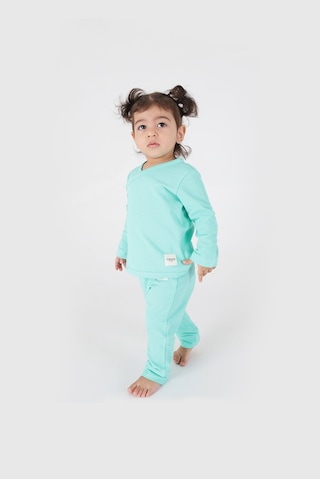 Totzee Düğmeli Üst Mint Yeşili