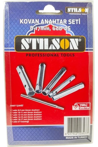 Nalburkent Stilson Kovan Anahtarı Seti 6 Parça 8-17mm İki Ağızlı El Tutamaklı