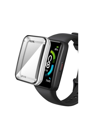 Huawei Band 6 Mkst Watch Gard 09 Koruyucu Silikon - Gri