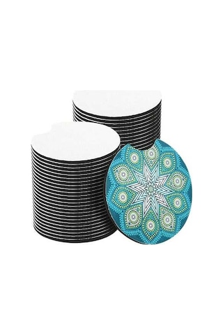 Ulzyvf Yap Süblimasyon Siyah Sanatları Kendin İçin El Boşlukları, Beyaz Bardak Bardak Araba Araba Altlıkları Altlığı Adet 50 - Du Beyaz - Siyah