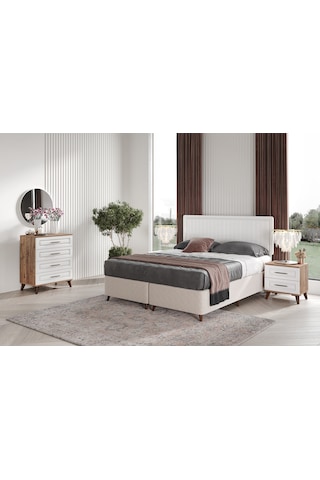 Sport 6 Komple Mdf Atlantik Çam-beyaz Yatak Odası