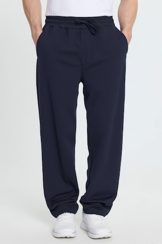Tudors Erkek Regular Fit Klasik Kesim Baggy Pamuklu Beli Bağcıklı Lacivert Eşofman Altı-42682 Lacivert