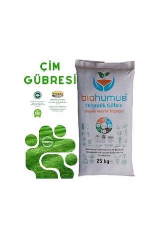 Biohumus Çim İçin, Organik Gübre, Organik Sertifikalı, Kök Geliştirici, Toprak Düzenleyici, Bitki Besleyici 25 Kg 1 Sku: Smgstk18b28b19c7 0
