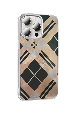 Apple Uyumlu iPhone 14 Pro Max Kılıf Desenli Zore Mep Kapak Geometrik