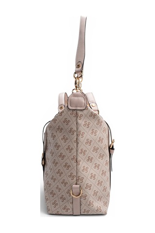 Silver Polo Pembe - Pudra Monogram Kadın Seyahat Çantası Sp1064