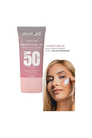 Dermokil Power Tone-Up Güneş Koruyucu Yüz Kremi SPF50+ 50 ML