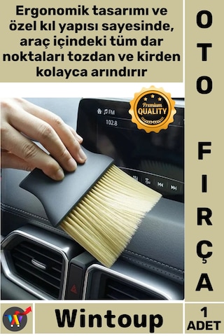 Fırça Torpido Izgarası Toz Alıcı Hassas Yüzey Çizmez Yumuşak Uçlu Araba Detay Temizlik Fırçası