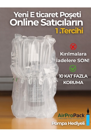 21x23 Cm 100 Adet Sütunlu Koruyucu Havalı Kargo Poşeti Airbag/airbed/şişirilebilir Ambalaj