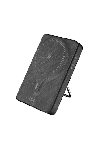 Bix 10000mah Bxpb105-bk 22.5w-15w Type-c Micro Usb Kablosuz Led Göstergeli Siyah Powerbank Siyah