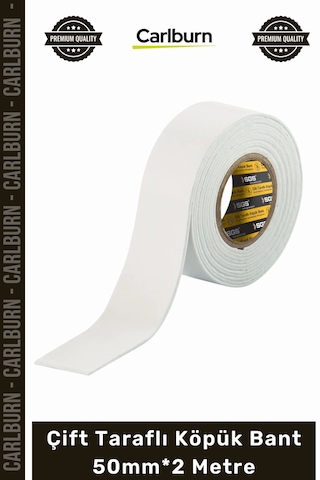 Özel Üretim Endüstriyel Güçlü Yapışkanlı Montaj Bandı Kalın Çift Taraflı Köpük Bant 50mm 2 Metre