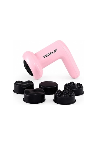 Fegel FG-720 6 Kademeli 5 Başlıklı Şarjlı Profesyonel Masaj Tabancası Pembe