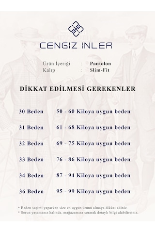 Cengiz İnler Erkek Pantolon Kanvas 001