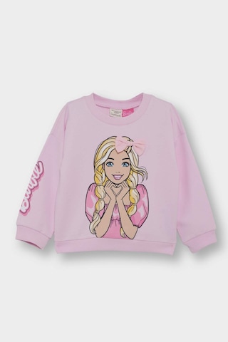 Defacto Kız Bebek Barbie Bisiklet Yaka Sweatshirt F4979a525aupn633 Pembe