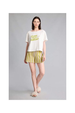 Defacto Oversıze Kısa Kollu 2li Leylak Şortlu Pijama Takımı I0438ax26hspr249 Mor-pr249