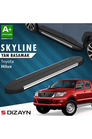 S-dizayn Toyota Hilux 7 Skyline Krom Yan Basamak 203 Cm 2006-2015 A+ Kalite
