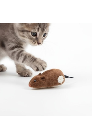 Runaway Kurmalı Fare Kedi Eğitim Oyuncağı Hareketli