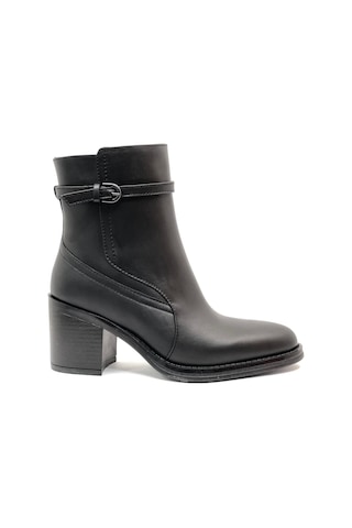 Greyder 34061 Zn Ankle Topuklu Deri Kadın Bot Siyah
